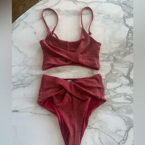 Beach Riot sparkly bikini set Small